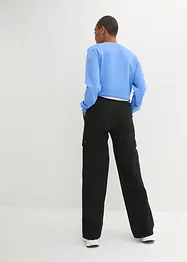Pantaloni cargo in cotone, vita media, bonprix