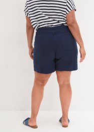 Shorts in twill con cintura da annodare, bpc bonprix collection