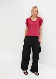 Maglia con maniche a volant, bonprix