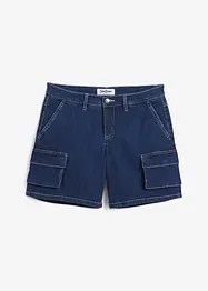 Shorts di jeans cargo, a vita media, John Baner JEANSWEAR