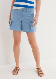 Shorts di jeans cargo, a vita media, John Baner JEANSWEAR