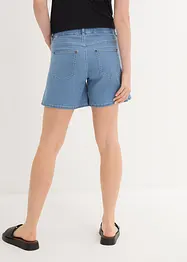 Shorts di jeans wide leg in cotone biologico, a vita media, John Baner JEANSWEAR