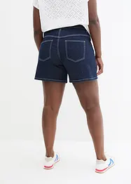 Shorts di jeans wide leg in cotone biologico, a vita media, John Baner JEANSWEAR