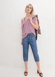 Jeans a pinocchietto wide leg, a vita media, John Baner JEANSWEAR