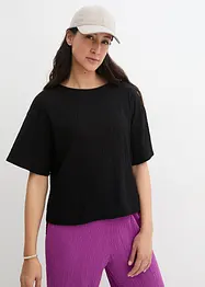 Maglia a maniche corte oversize in crêpe, bonprix