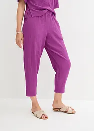 Pantaloni larghi in jersey operato, bonprix