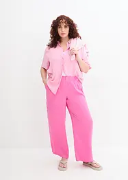 Pantaloni con effetto operato e cinta comoda, bonprix