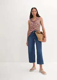 Top con scollo a cascata in morbido tessuto misto viscosa, bonprix