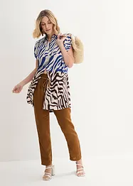 Pantaloni in puro lino con elastico in vita, bonprix