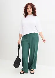 Pantaloni con elastico in vita in viscosa crêpe fluente, bonprix