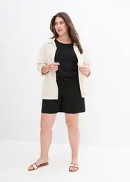 Shorts paper bag in misto lino, bonprix