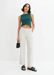 Top cropped in cotone elasticizzato, bonprix