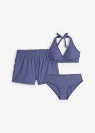 Bikini con slip e pantaloncini (set 3 pezzi), bpc bonprix collection