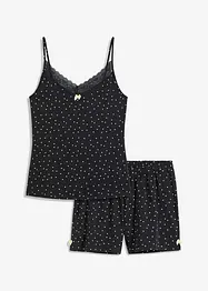 Pigiama estivo con pizzo grazioso, bonprix