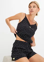 Pigiama estivo con pizzo grazioso, bonprix