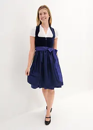 Abito bavarese midi con velluto (set 2 pezzi), bonprix