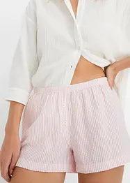 Pantaloni pigiama corti leggeri in seersucker, bonprix