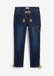 Jeans cropped bavaresi con ricami, bpc bonprix collection