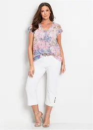 Jeans capri, a vita media, bonprix