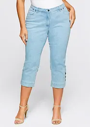 Jeans capri, a vita media, bonprix
