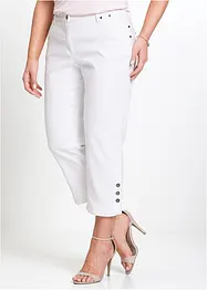 Jeans capri, a vita media, bonprix