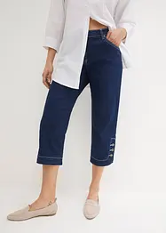 Jeans capri, a vita media, bonprix