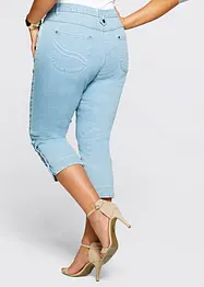 Jeans capri, a vita media, bonprix