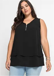 Top in viscosa con cerniera, bonprix