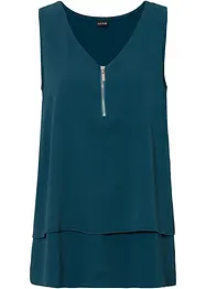 Top in viscosa con cerniera, bonprix