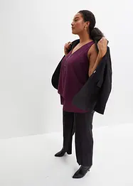 Top in viscosa con cerniera, bonprix