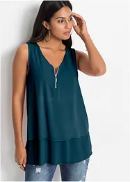 Top in viscosa con cerniera, bonprix