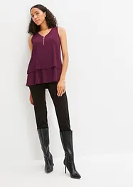 Top in viscosa con cerniera, bonprix
