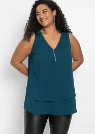 Top in viscosa con cerniera, bonprix