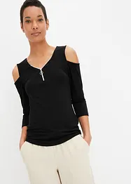 Maglia con cut-out in viscosa, bonprix