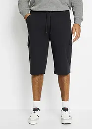 Bermuda lunghi cargo in felpa di puro cotone, regular fit, bonprix