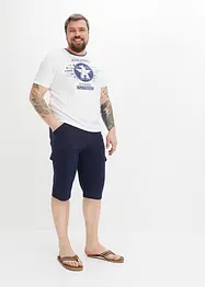 Bermuda lunghi cargo in felpa di puro cotone, regular fit, bonprix