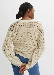 Cardigan traforato in puro cotone, bonprix