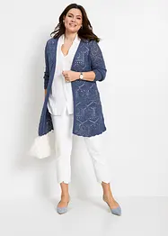 Cardigan lungo traforato, bonprix