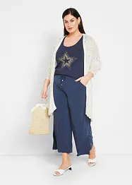 Cardigan lungo traforato, bonprix