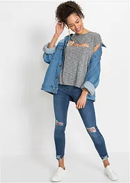 Maglia lunga in misto viscosa, bonprix