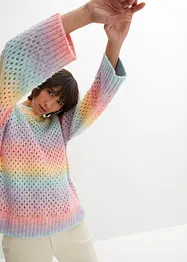 Maglione traforato con effetto sfumato, bonprix