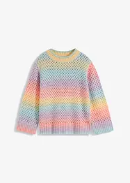 Maglione traforato con effetto sfumato, bonprix