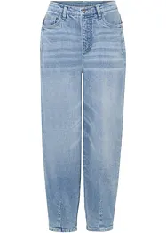 Jeans barrel shape in cotone biologico, vita alta, bonprix