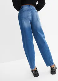 Jeans barrel shape in cotone biologico, vita alta, bonprix