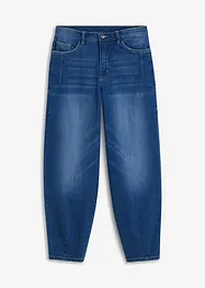 Jeans barrel shape in cotone biologico, vita alta, bonprix