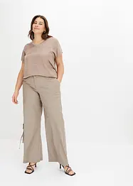 Maglia con inserto in satin, bonprix