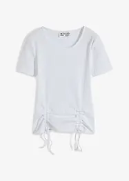T-shirt a coste in puro cotone biologico, bonprix