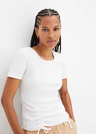 T-shirt a coste in puro cotone biologico, bonprix