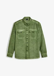Camicia a maniche lunghe in puro cotone effetto lavato, bonprix