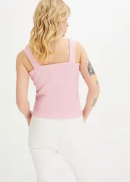 Top a costine in cotone biologico (pacco da 2), bonprix